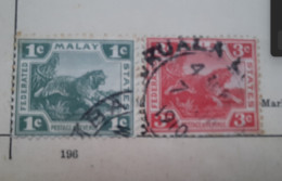 Federated Malay States - Malaysia - 2 Marken Von 1901 Gem. Scan - Malaya (British Military Administration)