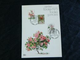 BELG.1975 1749 1750 1751 Philatelique Card (Wavre 22/02/1975) : "Gentse Floraliën V - Floralies Gantoises V" - 1971-1980
