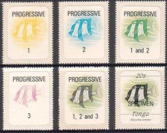 Tonga 1984  20s Fish - Progressive Colors Done During Printing Process - Read Description For More Details - Fische