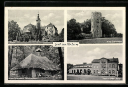 AK Machern, Gasthof Stadt Leipzig, Ruine Im Park, Schloss  - Leipzig