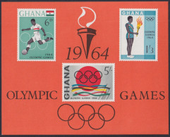 F-EX49270 GHANA MNH 1964 JAPAN OLYMPIC GAMES TOKIO SOCCER ATHLETISM.  - Zomer 1964: Tokyo