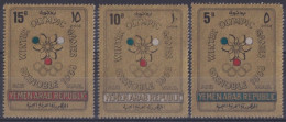 F-EX49274 YEMEN MH 1968 MEXICO OLYMPIC WINTER GAMES EMBLEMS.  - Estate 1968: Messico