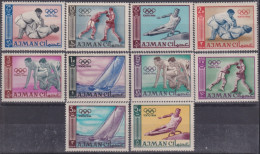 F-EX49278 SAUDI SOUTH ARABIA AJMAN MH 1964 OLYMPIC GAMES BOXING JUDO ATHLETISM.  - Estate 1964: Tokio