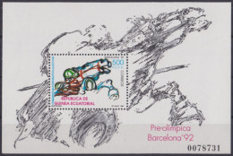 F-EX49490 GUINEA EQUATORIAL MNH 1991 PRE OLYMPIC SHEET BARCELONA EQUESTRIAN.  - Ete 1992: Barcelone