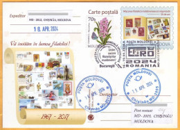 2024 Moldova Romania Special Postmark  EFIRO - World Specialized Philatelic Exhibition. FIP. FEPA - Moldawien (Moldau)