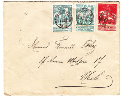 Belgique - Lettre De 1910 - Oblit Bruxelles Station - Exp Vers Uccle - Caritas - Valeur 28,50 €  ( 22,50 + 6,00 ) - 1910-1911 Caritas