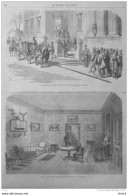 Tours - La Chambre Occupée Par Le Prince Pierre Au Pénitencier - Page Original 1870 - Historical Documents