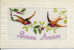 Fantaisies > Brodées  Bonne Année Carte Brodee 02 - Bordados