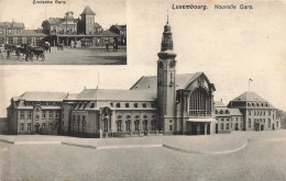 LUXEMBOURG - Ancienne Gare - Nouvelle Gare - Carte Postale Ancienne - Lussemburgo - Città
