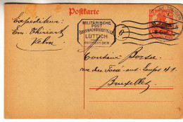 Belgique - Carte Postale De 1918 - Entier Postal - Oblit Sint Truiden - Exp Vers Bruxelles - Avec Censure - - OC26/37 Territoire Des Etapes