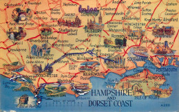 England Hampshire & Dorset Coast Map - Mapas
