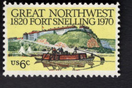 203634864 1970 SCOTT 1409 (XX)  POSTFRIS MINT NEVER HINGED - FORT SNELLING KEELBOAT AND TEPEES - Nuovi