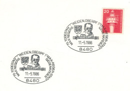 8480 Weiden Oberpfalz 1986 Max Reger Partitur Wappen - Cartas & Documentos