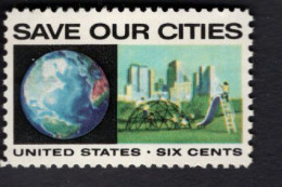 203635026 1970 SCOTT 1411 (XX) POSTFRIS MINT NEVER HINGED  - ANTI POLLUTION ISSUE SAVE OUR CITIES - GLOBE AND CITY - Ungebraucht