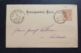 Austria-Hungary Slovenia 1886 Stationary With Stamp Ljubljana / Laibach  (No 3072) - Slovénie