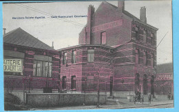 Bruxelles-1911-Berchem -Sainte Agathe-St Agatha-Café Restaurant-Laiterie Crockaert-A L'Ancienne Couronne-colorisée-Rare - St-Agatha-Berchem - Berchem-Ste-Agathe