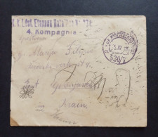 Austria-Hungary Slovenia WWI Small Letter K.u.K. Feldpost -> GORENJA VAS (No 3074) - Slovénie