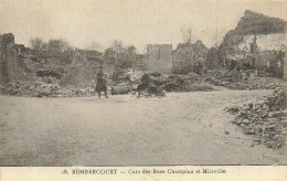 55 REMBERCOURT COIN DES RUES CHAMPION ET MILAVILLE - Guerre 1914-18