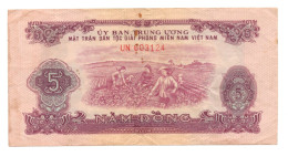 South Vietnam VietCong 5 Dong 1963 P-R6 VF - Vietnam