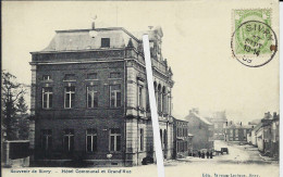 Souvenir De SIVRY - Hôtel Communal Et Grand'Rue (ligne Blanche Fictive) - Sivry-Rance