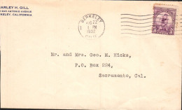 USA ETATS UNIS SEUL SUR LETTRE DE BERKELEY 1932 - Covers & Documents