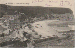 YPORT. ( 76 ).  PANORAMA   DE  LA  PLAGE   -  C P A. ( 24 / 4 / 95. ). - Yport