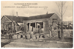 CPA 94 - MAISONS ALFORT (Val De Marne) - Maison Défoncée Par Des Balles De Papier Venues De La Seine. Banlieue Sud. A.T. - Maisons Alfort