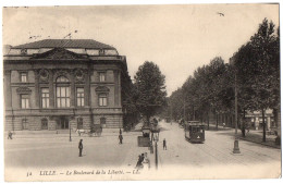 CPA 59 - LILLE (Nord) - 52. Le Boulevard De La Liberté - LL (petite Animation, Tramway) - Lille