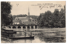 CPA 25 - MONTBELIARD (Doubs) - 16. L'Allian Au Grand Pont - Eglise Catholique De St-maimboeuf (petite Animation) - Montbéliard