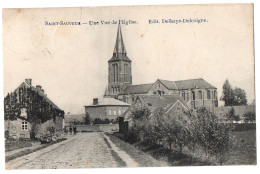 CPA Belgique - SAINT SAUVEUR - Une Vue De L'Eglise - Peu Courante - Frasnes-lez-Anvaing