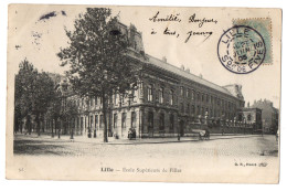 CPA 59 - LILLE (Nord) - 51. Ecole Supérieure De Filles - Dos Non Divisé - Lille