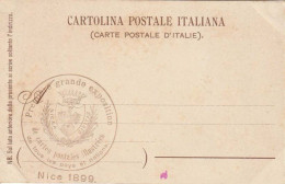 Première Grande Exposition De Cartes Postales Illustrées  NICE 1899 De Tous Les Pays (cachet Sur Cartolina)  Très Rare ! - Bolsas Y Salón Para Coleccionistas