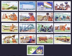 Transkei South Africa 1976 MNH 17v, Definitives Agriculture Timber Sheep - Agricoltura