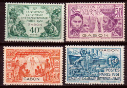 Gabon 1931 Y.T.121/24 */MH VF/F - Nuevos