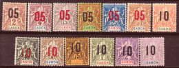 Gabon 1912 Y.T.66/78 */MH VF/F - Nuevos