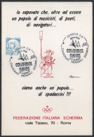 FENCING - ITALIA GENOVA 1992  CAMPIONATI MONDIALI GIOVANILI DI SCHERMA - COLUMBUS GAMES - CARTOLINA UMORISTICA FIS 1 - A - Scherma