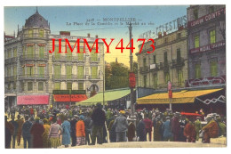 CPA - MONTPELLIER - La Place De La Comédie Et Le Marché Au Vin ( Place Bien Animée ) N° 3428 - Imp. A.D.I.A - Montpellier