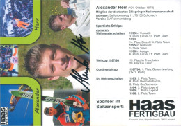 Autogramm AK Skispringer Alexander Herr 1998 Furtwangen Schonach Schwarzwald Rohrhardsberg DSV FIS Olympia SC Freiburg - Autographes