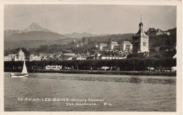 FRANCE - Evian Les Bains - Haute Savoie - Vue Générale - P L - Bateau - La Rive - Carte Postale Ancienne - Evian-les-Bains
