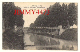 CPA - ESBLY - Le Canal - Perspective Des Trois Ponts - N° 22 - Edit. Bourgogne Frères à Château-Thierry - Esbly