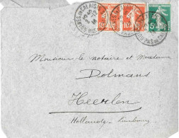 Postzegels > Europa > Frankrijk > 1900-1945 > 1906-38 Semeuse Camée Brief Met No. 113 En 114 (16849) - 1906-38 Säerin, Untergrund Glatt