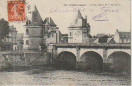 CHALELLERAULT. (. 86 ). LEPONT. HENRI. IV. ET. LES. TOURS  -  C P A   ( 24 / 4 / 98. ) - Chatellerault