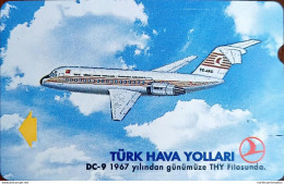 Turkıye Phonecards-THY DC-9 30 Units PTT Unused - Verzamelingen