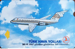 Turkıye Phonecards-THY DC-9 60 Units PTT Unused - Verzamelingen
