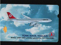 Turkıye Phonecards-THY Airbus 340 30 Units PTT Unused - Verzamelingen