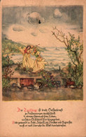 H1325 - Zwilling - M.M. Rohland Leipzig Künstlerkarte - Verlag Walter Emmrich - Astrologie - Sterrenkunde