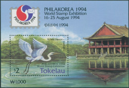 Tokelau 1994 SG207 MS White Heron Philakorea MNH - Tokelau
