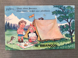 Carte A Système - BRIANCON - Le Camping Illustrateur Jean Brian - Briancon