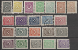 1923 - TURQUIE - RARE SERIE COMPLETE YVERT N°668/686 + QQ NON DENTELES * MLH (1 PETITE VALEUR OB) - COTE = 1100++ EUR - Unused Stamps