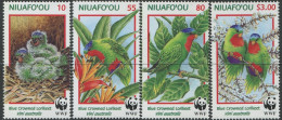 Niuafo'ou 1998 SG270-273 WWF Blue Crowned Lorikeets Set MNH - Tonga (1970-...)